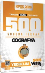 2026 KPSS AGS Son Viraj Serisi Coğrafya Tamamı Yazılı Çözümlü 500 Soruda Genel Tekrar Kampı - Yediiklim Yayınları