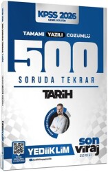 2026 KPSS AGS Son Viraj Serisi Tarih Tamamı Yazılı Çözümlü 500 Soruda Genel Tekrar Kampı - Yediiklim Yayınları