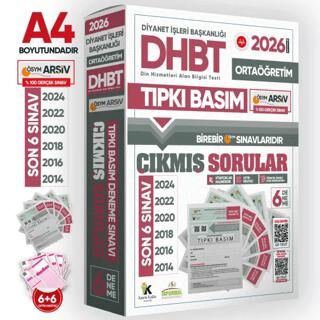 2026 KPSS-DHBT Ortaöğretim ÖSYM Çıkmış Soru Tıpkı Basım 6lı Kitapçık Türkiye Geneli Deneme Paketi - 1