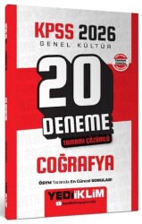 2026 KPSS Genel Kültür Coğrafya Tamamı Çözümlü 20 Deneme - Yediiklim Yayınları