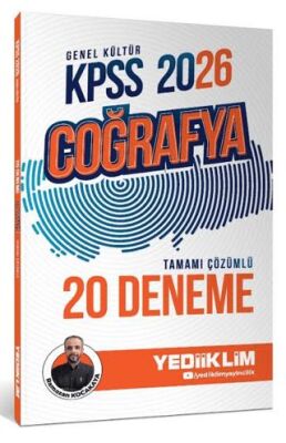 2026 KPSS Genel Kültür Coğrafya Tamamı Çözümlü 20 Deneme - 1