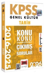 2026 KPSS Genel Kültür Tarih 2016 - 2026 Konu Konu Tamamı Çözümlü Çıkmış Sorular - Yargı Yayınevi