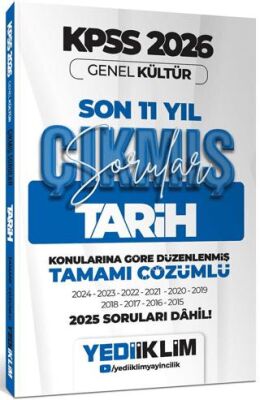 2026 KPSS Genel Kültür Tarih Konularına Göre Tamamı Çözümlü Son 11 Yıl Çıkmış Sorular - 1