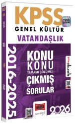 2026 KPSS Genel Kültür Vatandaşlık 2016 - 2026 Konu Konu Tamamı Çözümlü Çıkmış Sorular - Yargı Yayınevi