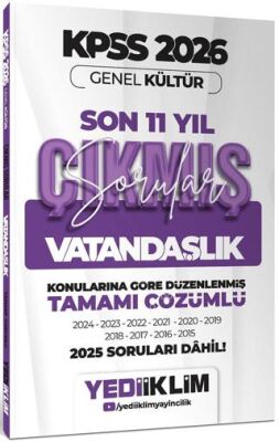 2026 KPSS Genel Kültür Vatandaşlık Konularına Göre Tamamı Çözümlü Son 11 Yıl Çıkmış Sorular - 1