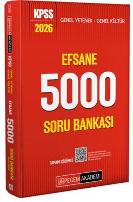2026 KPSS Genel Yetenek Genel Kültür Efsane 5000 Tamamı Çözümlü Soru Bankası - 1