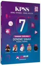 2026 KPSS Genel Yetenek - Genel Kültür Fasikül Fasikül 7 Deneme Sınavı Tamamı Çözümlü - Yediiklim Yayınları