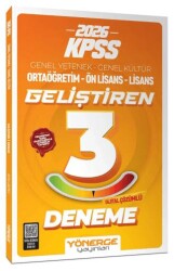 2026 KPSS Genel Yetenek Genel Kültür Geliştiren 3 Deneme Çözümlü - Yönerge Yayınları