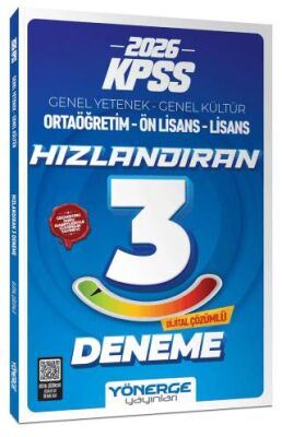 2026 KPSS Genel Yetenek Genel Kültür Hızlandıran 3 Deneme Çözümlü - 1