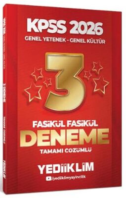 2026 KPSS Genel Yetenek Genel Kültür Tamamı Çözümlü Fasikül Fasikül 3 Yıldız Deneme - 1