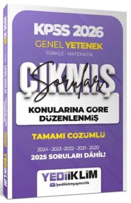 2026 KPSS Genel Yetenek Konularına Göre Düzenlenmiş Tamamı Çözümlü Çıkmış Sorular - 1