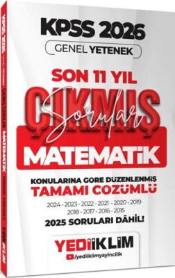 2026 KPSS Genel Yetenek Matematik Konularına Göre Tamamı Çözümlü Son 11 Yıl Çıkmış Sorular - 1