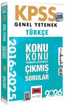2026 KPSS Genel Yetenek Türkçe 2016 - 2026 Konu Konu Tamamı Çözümlü Çıkmış Sorular - 1