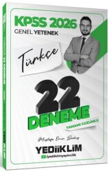 2026 KPSS Genel Yetenek Türkçe Tamamı Çözümlü 22 Deneme Sınavı - Yediiklim Yayınları