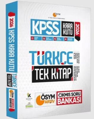 2026 KPSS Kara Kutu Türkçe Tek Kitap ÖSYM Arşiv Çıkmış Soru Bankası Konu Özetli Dijital Çözümlü - 1