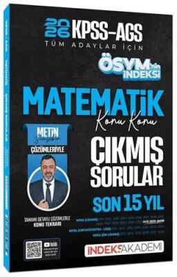 2026 KPSS MEB-AGS Matematik ÖSYM`nin İndeksi Çıkmış Sorular Son 15 Yıl Konu Konu Çözümlü - 1