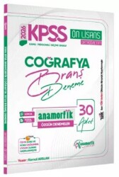2026 KPSS Önlisans-Ortaöğretim Anamorfik Serisi Coğrafya 30lu Branş Denemesi Dijital Çözümlü - Anamorfik Yayınları