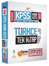 2026 KPSS Önlisans-Ortaöğretim Kara Kutu Türkçe Tek Kitap ÖSYM ARŞİV Çıkmış Soru Bankası Konu Özetli - Karakutu Yayın