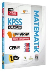 2026 KPSS Önlisans-Ortaöğretim Matematik Kara Kutu Cebir 1.Cilt ÖSYM Çıkmış Soru Bankası Çözümlü - Karakutu Yayın