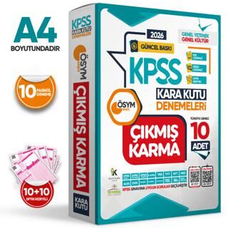 2026 KPSS Ortaöğretim Genel Kültür Genel Yetenek ÖSYM Çıkmış Karma Karakutu 10lu Deneme D.Çözümlü - 1