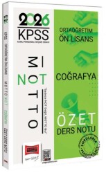 2026 KPSS Ortaöğretim Ön Lisans Motto Serisi Coğrafya Özet Ders Notu - Yargı Yayınevi