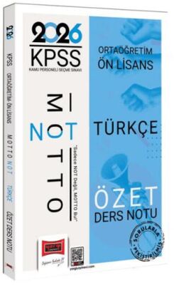 2026 KPSS Ortaöğretim Ön Lisans Motto Serisi Türkçe Özet Ders Notu - 1