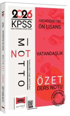 2026 KPSS Ortaöğretim Ön Lisans Motto Serisi Vatandaşlık Özet Ders Notu - 1