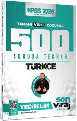 2026 KPSS Son Viraj Serisi Türkçe Tamamı Video Çözümlü 500 Soruda Genel Tekrar Kampı - Yediiklim Yayınları