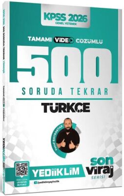 2026 KPSS Son Viraj Serisi Türkçe Tamamı Video Çözümlü 500 Soruda Genel Tekrar Kampı - 1