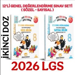 2026 LGS 8. Sınıf İkinci Doz 12`li Genel Değerlendirme Sınav Seti Sayısal + Sözel - Sinan Kuzucu Yayınları