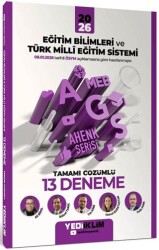 2026 MEB-AGS Ahenk Eğitim Bilimleri ve Türk Milli Eğitim Sistemi Tamamı Çözümlü 13 Deneme - Yediiklim Yayınları
