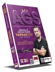 2026 MEB-AGS Anayasa ve Mevzuat Bilgisi Çek Kopart Yaprak Test - Yargı Yayınevi