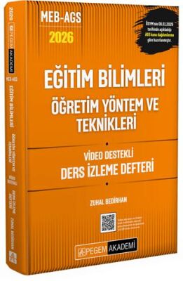 2026 MEB AGS Eğitim Bilimleri Öğretim Yöntem ve Teknikleri Video Destekli Ders İzleme Defteri - 1