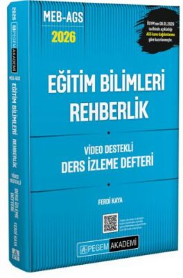 2026 MEB AGS Eğitim Bilimleri Rehberlik Video Destekli Ders İzleme Defteri - 1