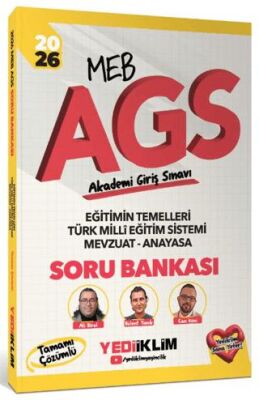 2026 MEB AGS Eğitimin Temelleri - Türk Milli Eğitim Sistemi - Mevzuat - Anayasa Tamamı Çözümlü Soru Bankası - 1