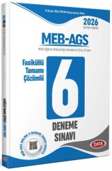 2026 MEB-AGS Fasiküllü Tamamı Çözümlü 6 Deneme Sınavı - Data Yayınları