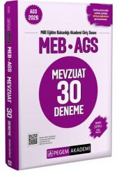 2026 MEB AGS Mevzuat 30 Deneme Tamamı Çözümlü - Pegem Akademi Yayıncılık