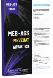 2026 MEB AGS Mevzuat Yaprak Test - Pegem Akademi Yayıncılık