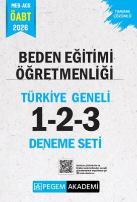 2026 MEB AGS ÖABT Beden Eğitimi Öğretmenliği Tamamı Çözümlü Türkiye Geneli 1-2-3 3`lü Deneme Seti - 1