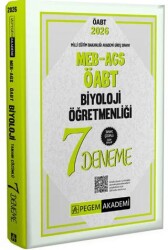 2026 MEB-AGS ÖABT Biyoloji Öğretmenliği Tamamı Çözümlü 7 Deneme - Pegem Akademi Yayıncılık