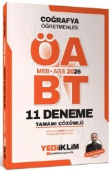 2026 MEB AGS ÖABT Coğrafya Öğretmenliği Tamamı Çözümlü 11 Deneme - Yediiklim Yayınları