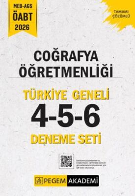 2026 MEB AGS ÖABT Coğrafya Öğretmenliği Tamamı Çözümlü Türkiye Geneli 4-5-6 3`lü Deneme Seti - 1