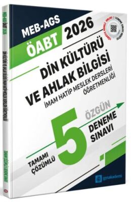 2026 MEB-AGS ÖABT Din Kültürü ve Ahlak Bilgisi Öğretmenliği Tamamı Çözümlü 5 Deneme Sınavı - 1