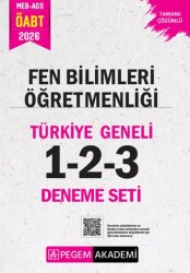 2026 MEB AGS ÖABT Fen Bilimleri Öğretmenliği Tamamı Çözümlü Türkiye Geneli 1-2-3 3`lü Deneme Seti - Pegem Akademi Yayıncılık