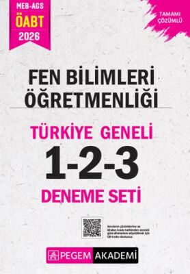 2026 MEB AGS ÖABT Fen Bilimleri Öğretmenliği Tamamı Çözümlü Türkiye Geneli 1-2-3 3`lü Deneme Seti - 1