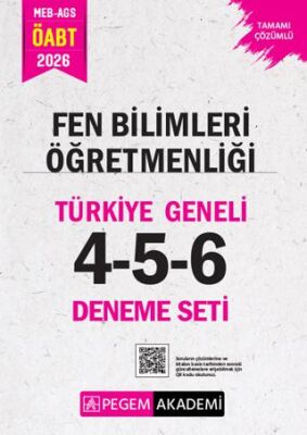2026 MEB AGS ÖABT Fen Bilimleri Öğretmenliği Tamamı Çözümlü Türkiye Geneli 4-5-6 3`lü Deneme Seti - 1