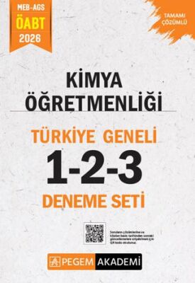 2026 MEB AGS ÖABT Kimya Öğretmenliği Tamamı Çözümlü Türkiye Geneli 1-2-3 3`lü Deneme Seti - 1