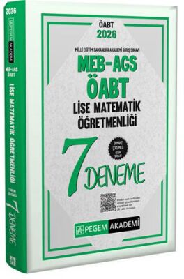 2026 MEB AGS ÖABT Lise Matematik Öğretmenliği Tamamı Çözümlü 7 Deneme - 1