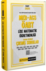 2026 MEB AGS ÖABT Lise Matematik Öğretmenliği Tamamı Çözümlü Çıkmış Sorular - Pegem Akademi Yayıncılık