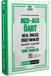 2026 MEB AGS ÖABT Okul Öncesi Öğretmenliği Alan Bilgisi - Alan Eğitimi Tamamı Çözümlü Soru Bankası - Pegem Akademi Yayıncılık